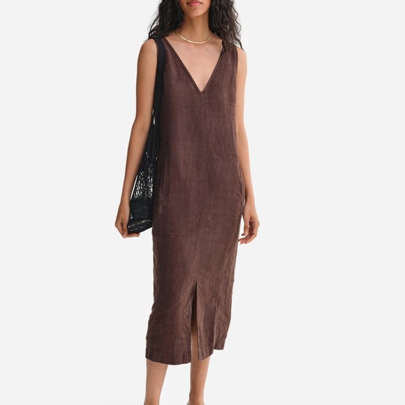 Linen Tank Center Seam Dress - Picture 3 of 8